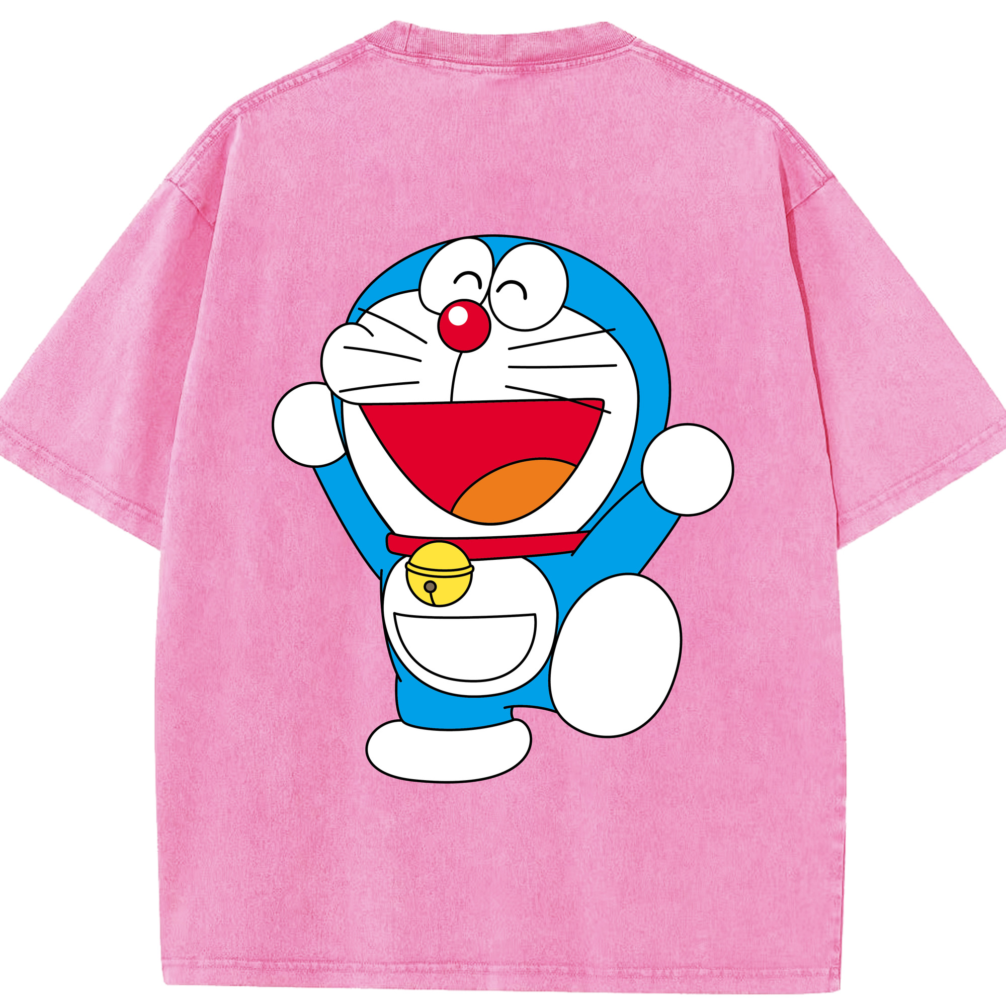 （画像用） ドラえもん Doraemon 綿100% ヴィンテージ風 半袖Tシャツ（背面プリント）